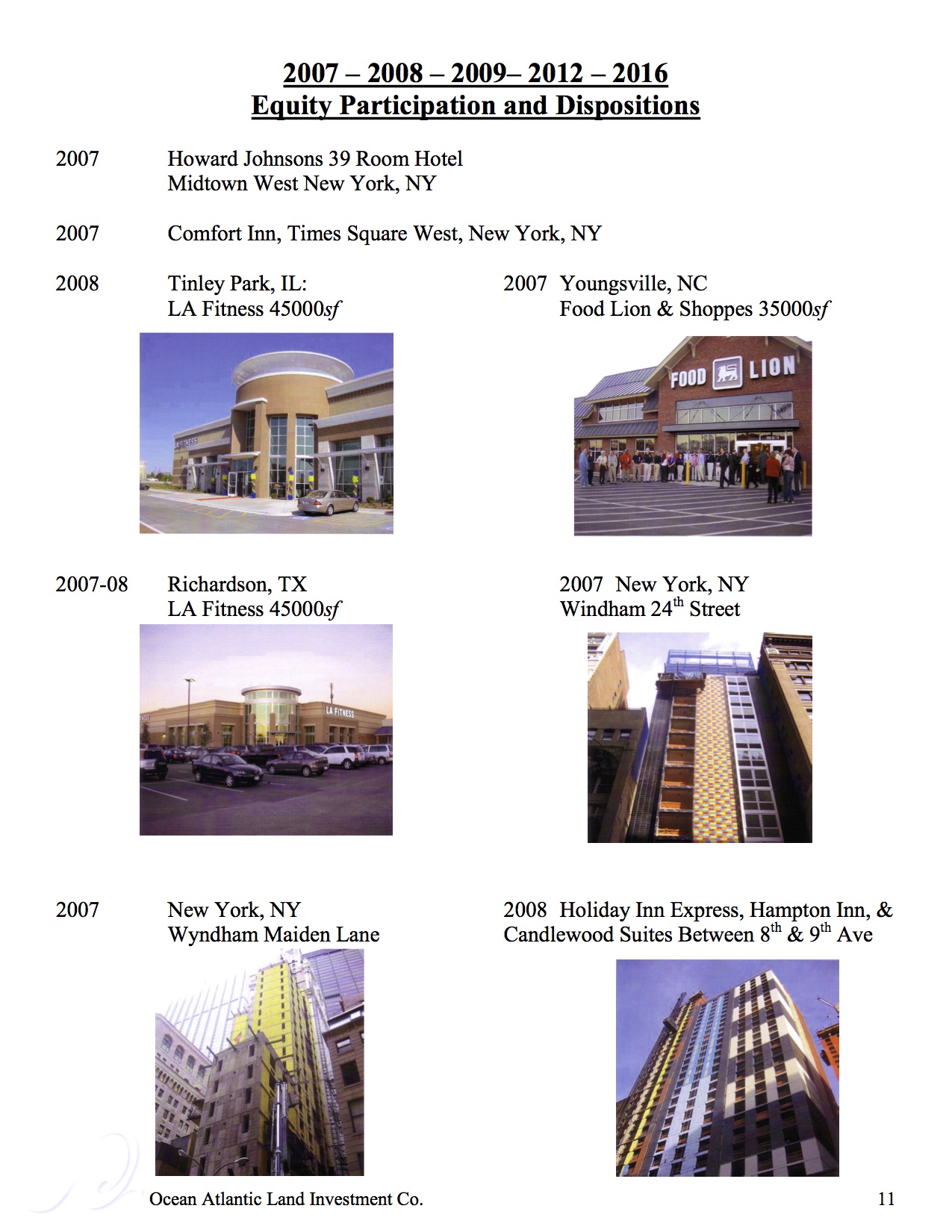 A series of pictures showing different buildings in the city.